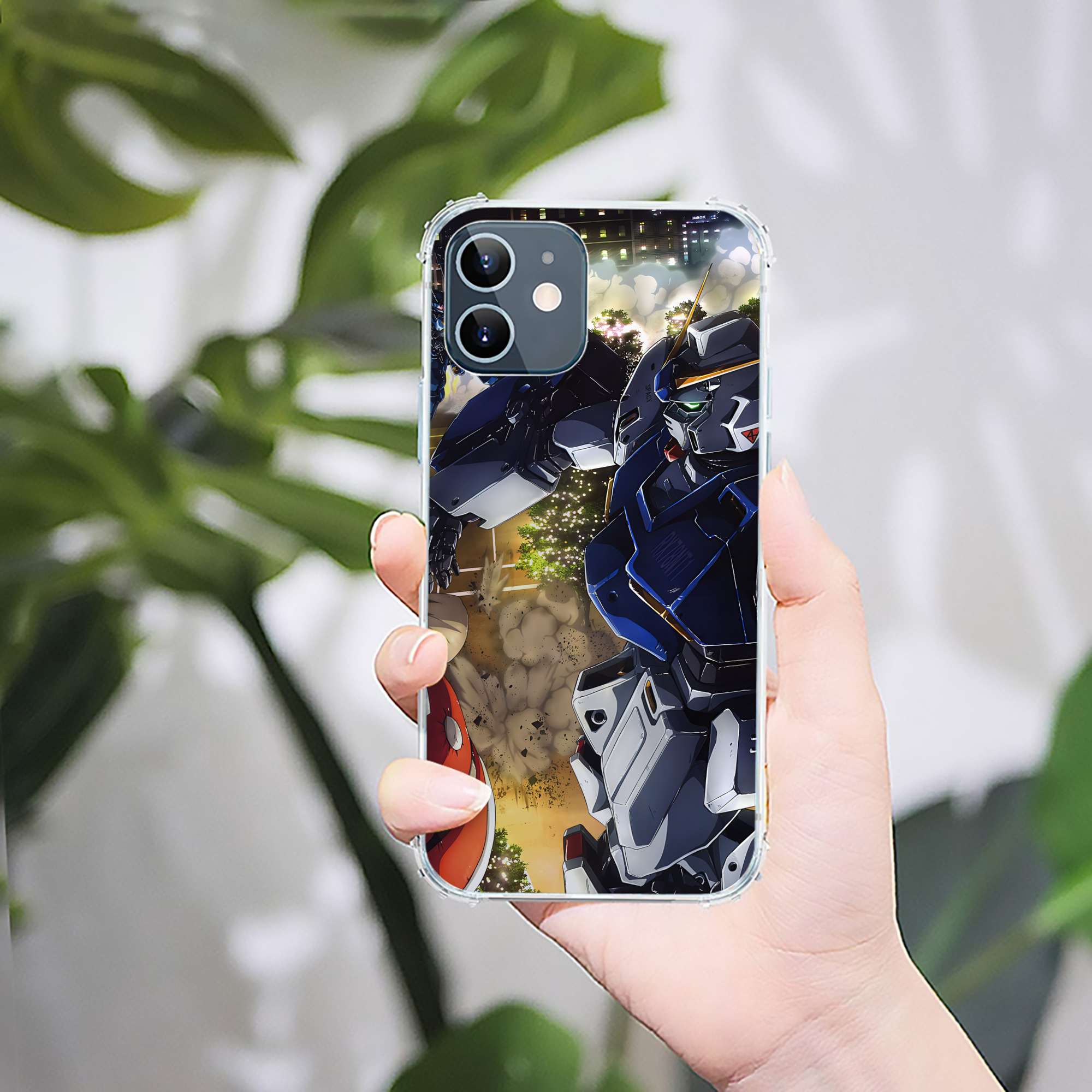 （画像用） 機動戦士ガンダム Mobile Suit Gundam 【iPhone 12シリーズ対応】透明スマホケース（クリアソフトケース）